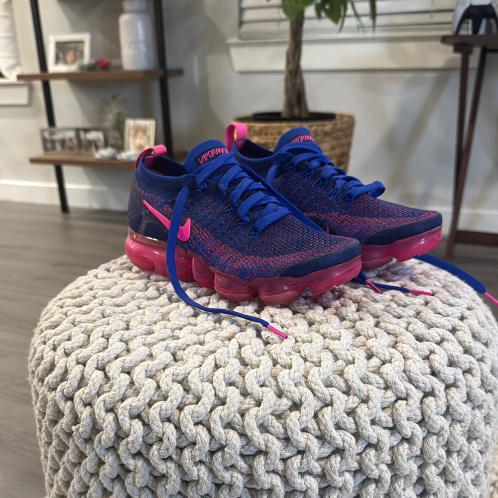 Nike Blue and Pink Vapormax Sneakers